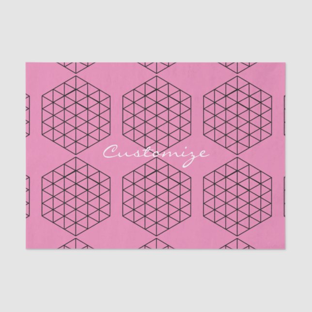 Papel De Seda Thunder_Cove do Cubo Geométrico 3D (Frente )