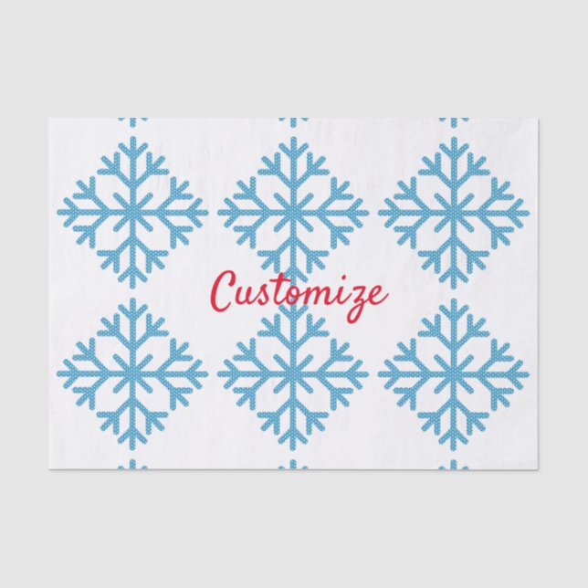 Papel De Seda Thunder_Cove do Floco de Neve Azul Icy     (Frente )