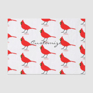 Papel De Seda Thunder_Cove do Pássaro Cardinho Vermelho