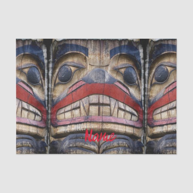 Papel De Seda Thunder_Cove Totem de Rosto Polar (Frente )