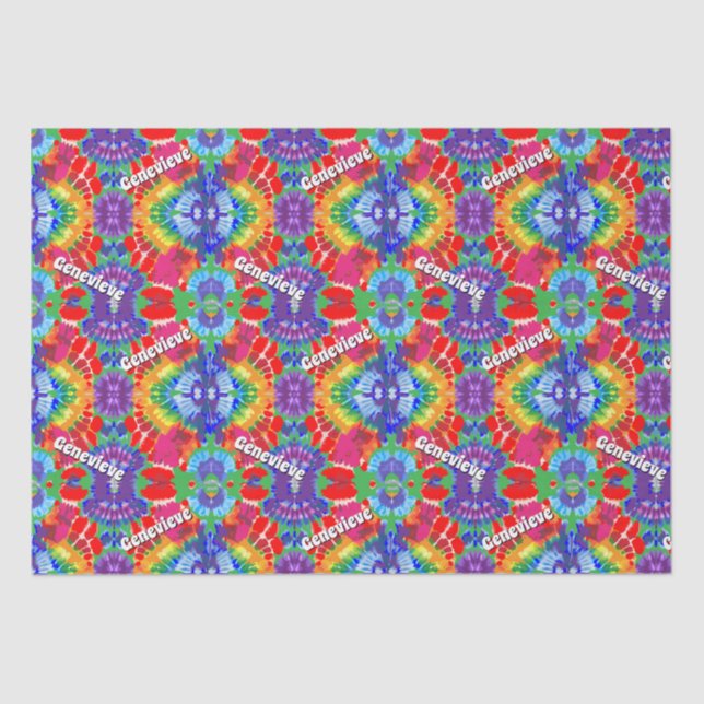 Papel De Seda Tie-Dye Personalizado (Frente )