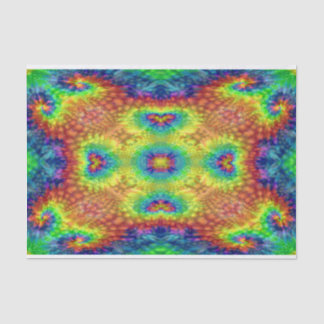 Papel De Seda Tie Dye Sky Vintage Fractal Kaleidoscope