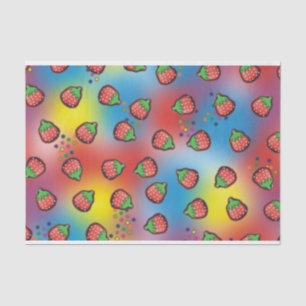Papel De Seda Tie Dye Strawberry Fields
