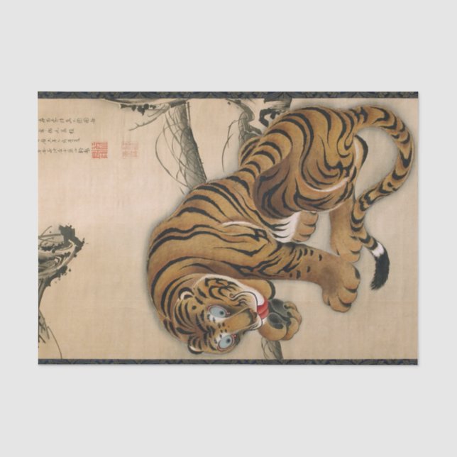 Papel De Seda Tiger, Jakuchu (Frente )