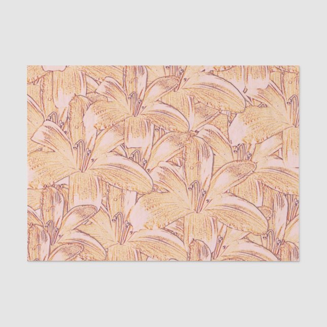 Papel De Seda Tiger Lily Sketch (Frente )