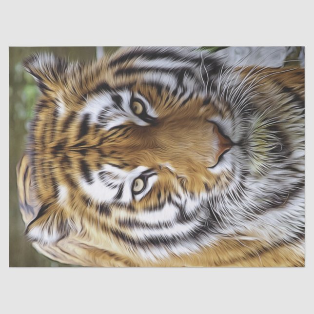 Papel De Seda Tiger Oil Painting (Frente )
