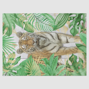 Papel De Seda Tiger Tropical Palm