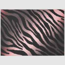 Papel De Seda Tigre de Prata Rosa Elegante