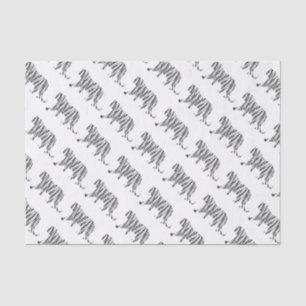 Papel De Seda Tigre de silicone preto e branco