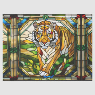 Papel De Seda Tigre de Vidro Mantido Faux para o Artesanato de D