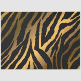 Papel De Seda Tigre Dourado Elegante