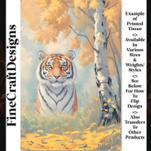 Tigre Real Poderoso, Olhar Intenso CB2 Decoupage