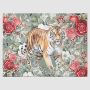 Papel De Seda Tigre, Rosa vermelha e Eucalyptus