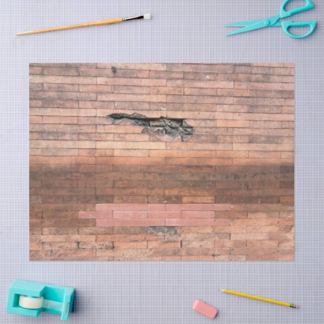 Papel De Seda Tijolo na Parede  (Arte )