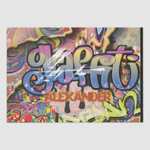 Papel De Seda Tijolos de grafite, arranhados ou pintados