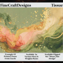 Tinta Alcoólica Coral & Sage + Decoupage Dourado E