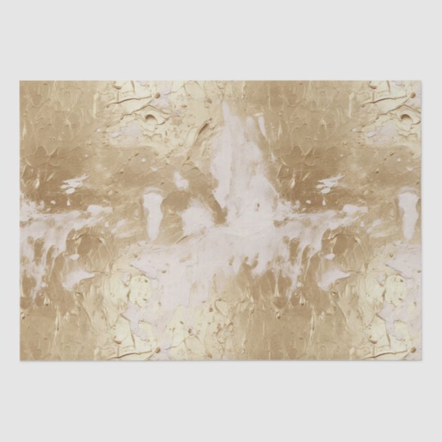 Papel De Seda Tinta branca Dourada Glam (olha) (Frente )