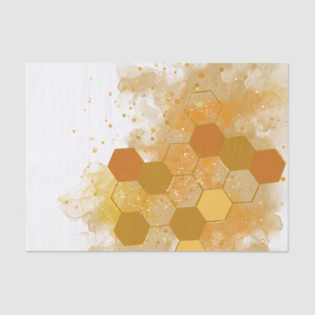 Papel De Seda Tinta de Álcool Honeycomb (Frente )