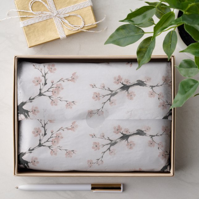 Papel De Seda Tinta Sumi-E | Flor de Cerejeira | (Presente)