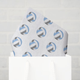 Papel De Seda tiny light blue gray volleyballs pattern