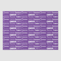 Tipografia de Colagem de Fontes de Nome Roxo Perso