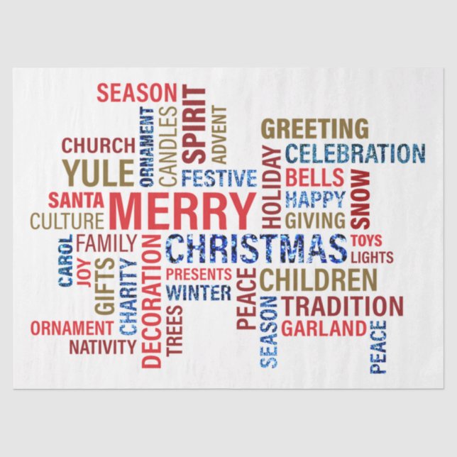 Papel De Seda Tipografia de Natal (Frente )