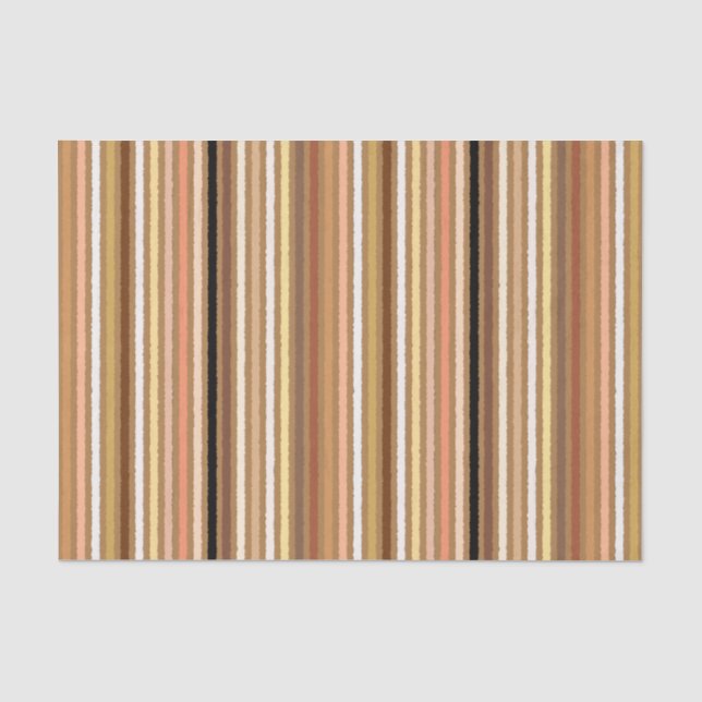 Papel De Seda Tiras de giz - Tan de Camelo e Dourado (Frente )