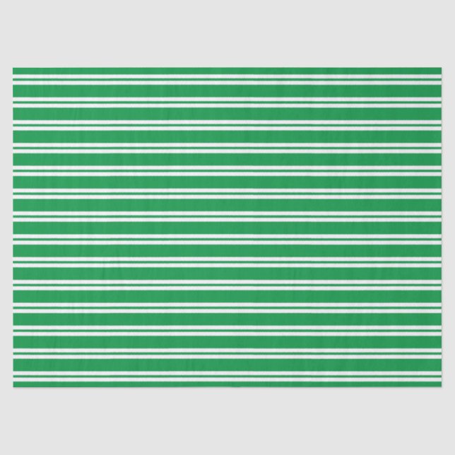 Papel De Seda Tiras Verdes Festivas Lenço de Natal (Frente )
