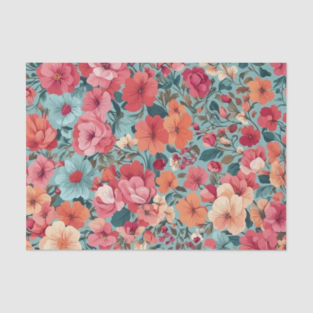 Papel De Seda Tissue de Colagem Botânico-Artisanal (Frente )