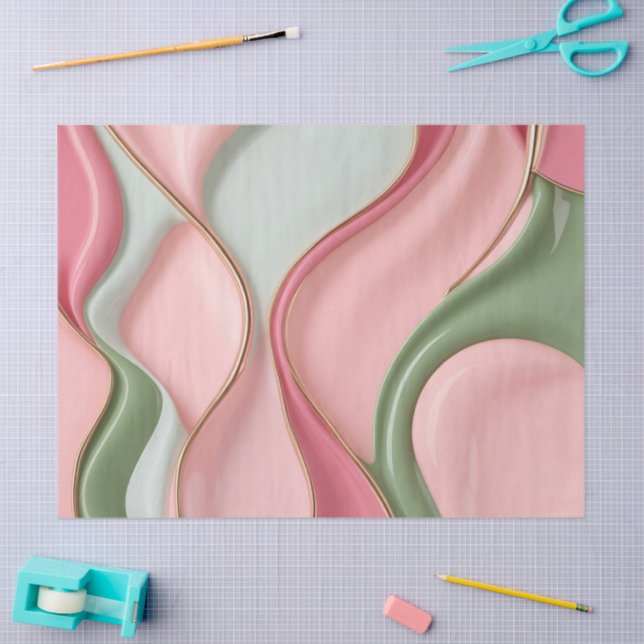 Papel De Seda Tissue paper in stylish abstract graphic (Arte )