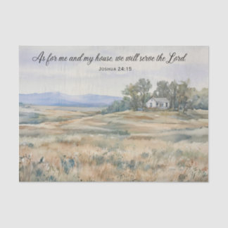 Papel De Seda Tissue Paper - Joshua 24:15 - A House on a Prairie