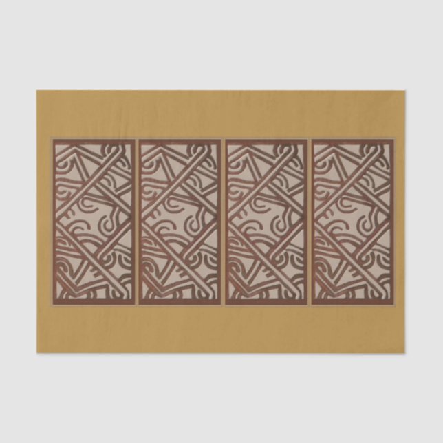 Papel De Seda Tissue Paper with Unique Gold Design (Frente )