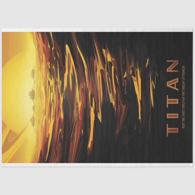 Papel De Seda Titã maior lua do planeta Saturno (Frente )