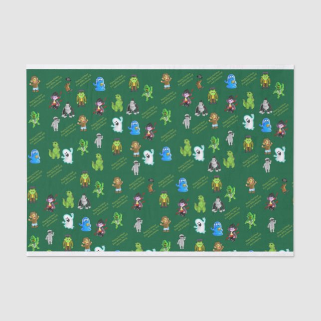 Papel De Seda TLM: Tecido de Natal Verde (Frente )