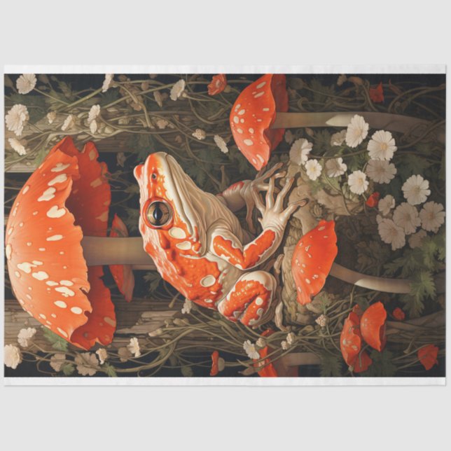 Papel De Seda Toad Whimsical na desvinculação de cogumelo vibran (Frente )