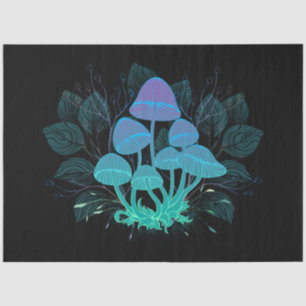 Papel De Seda Toadstools em arbustos