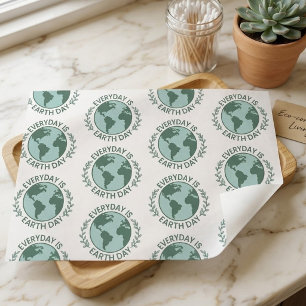 Papel De Seda Todo Dia é Dia da Terra - Amante da Terra Verde Vi