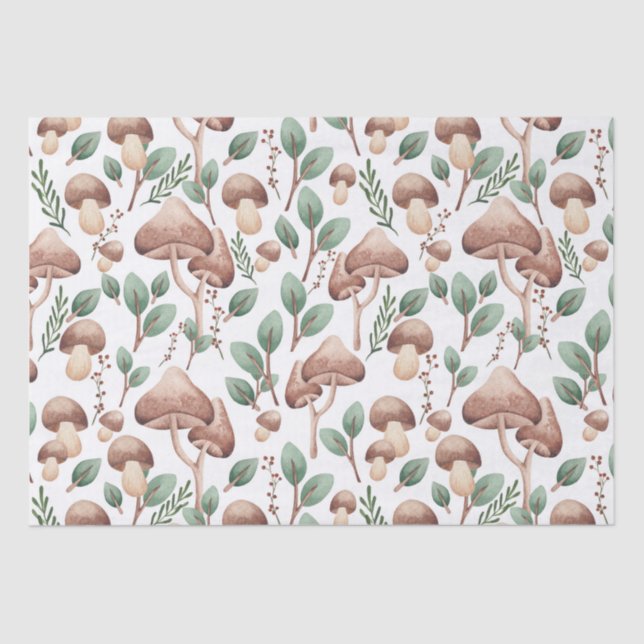 Papel De Seda Todos os Cogumelos Florestais Eucalyptus Ocasionad (Frente )
