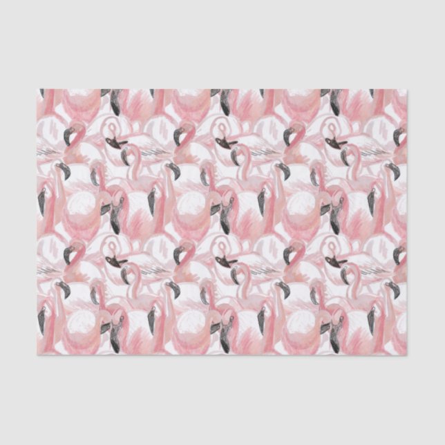 Papel De Seda todos os flamingos (Frente )