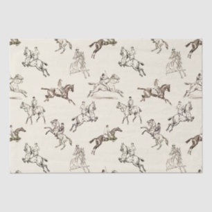Papel De Seda Tóile Anel Na moda Beige Horseback Moderno