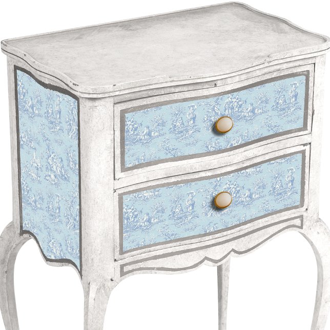 Papel De Seda Tóile de jouy, cinza azul-floral (Criador carregado)