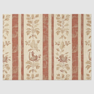 Papel De Seda Toile de Jouy Floral Listra com Galinha Vintage
