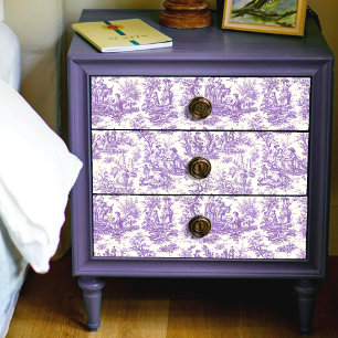 Papel De Seda Tóile de jouy floral roxa