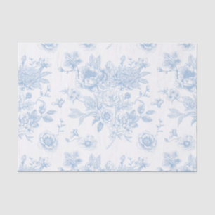 Papel De Seda Toile Floral Azul