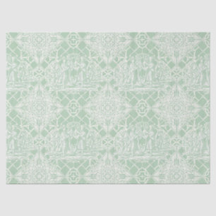 Papel De Seda Toile Vintage Sage com Figuras Clássicas