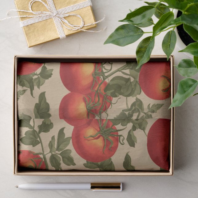 Papel De Seda Tomates em Estilo Vintage (Presente)