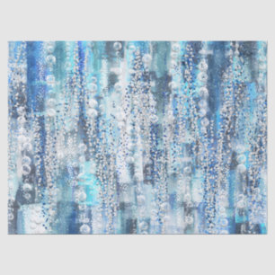 Papel De Seda Tons azuis abstrato modernos