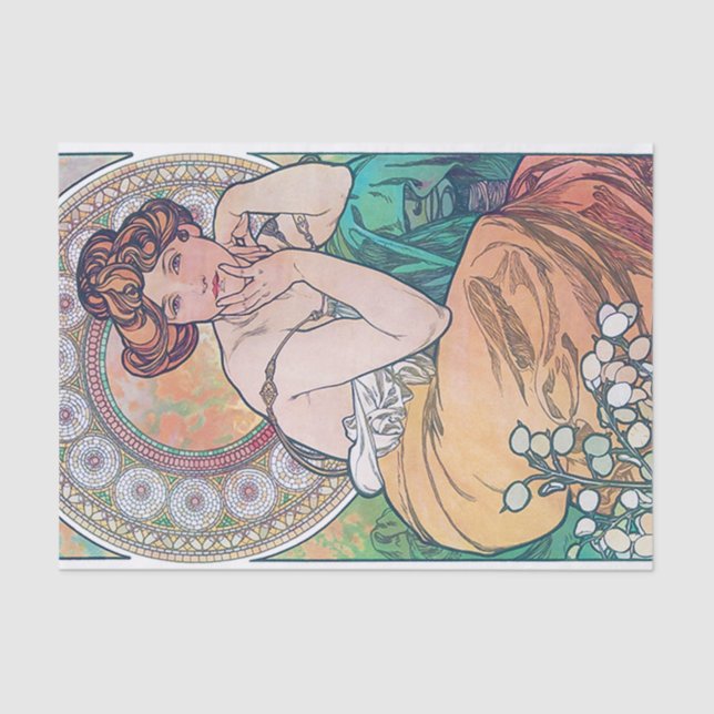 Papel De Seda Topaz (Quatro Joias), Alphonse Mucha (Frente )