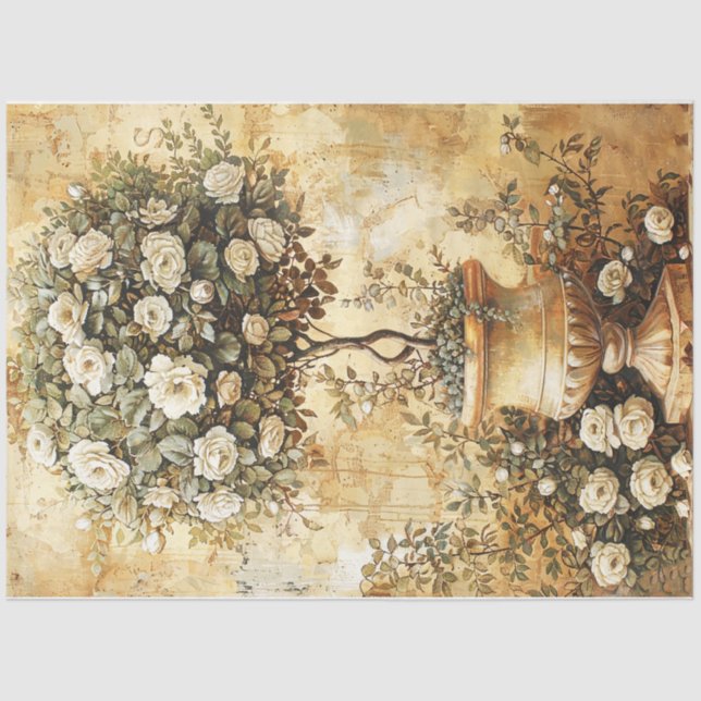 Papel De Seda Tópico de rosa (Frente )