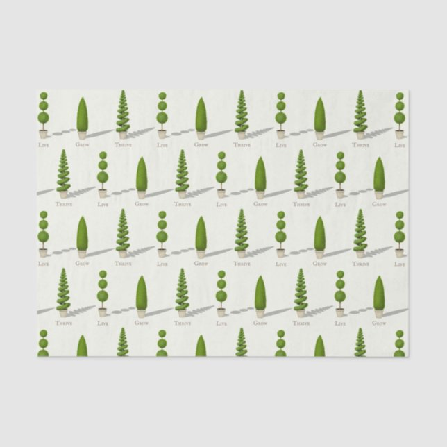 Papel De Seda Tópicos personalizáveis do Cypress "Live Grove Thr (Frente )